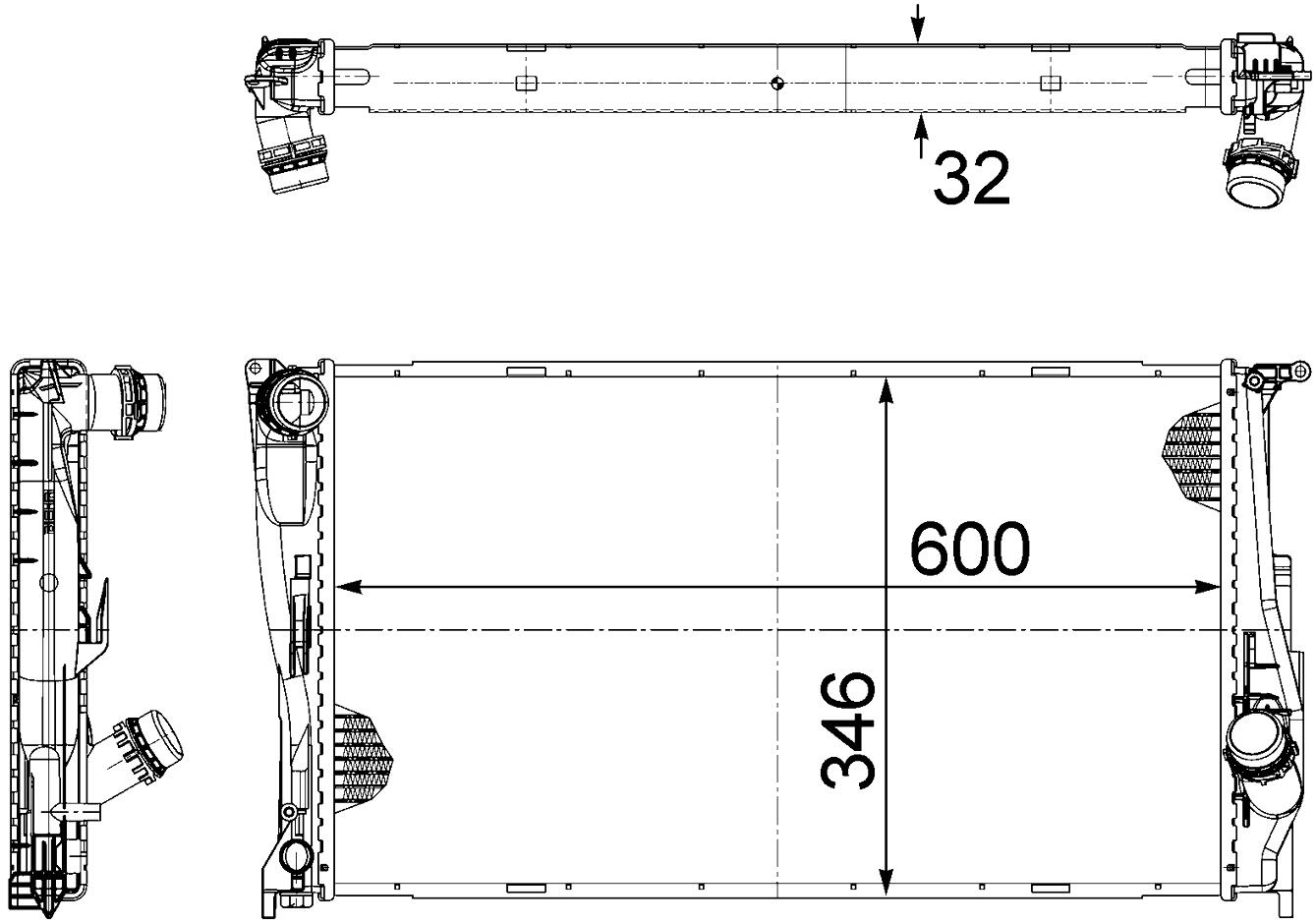 BMW Radiator 17117558480 - Behr 376754021